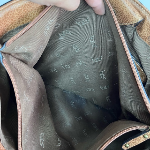 EUC BOC Trampton Saddle Brown Large Tote Bag Purse Satchel Vegan Leather - Picture 6 of 8